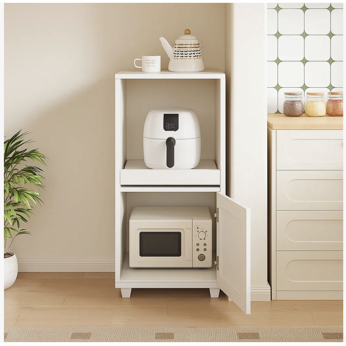 HOMER DESIGN - Mueble De Cocina Porta Microonda Cafetera Aparador Buffet