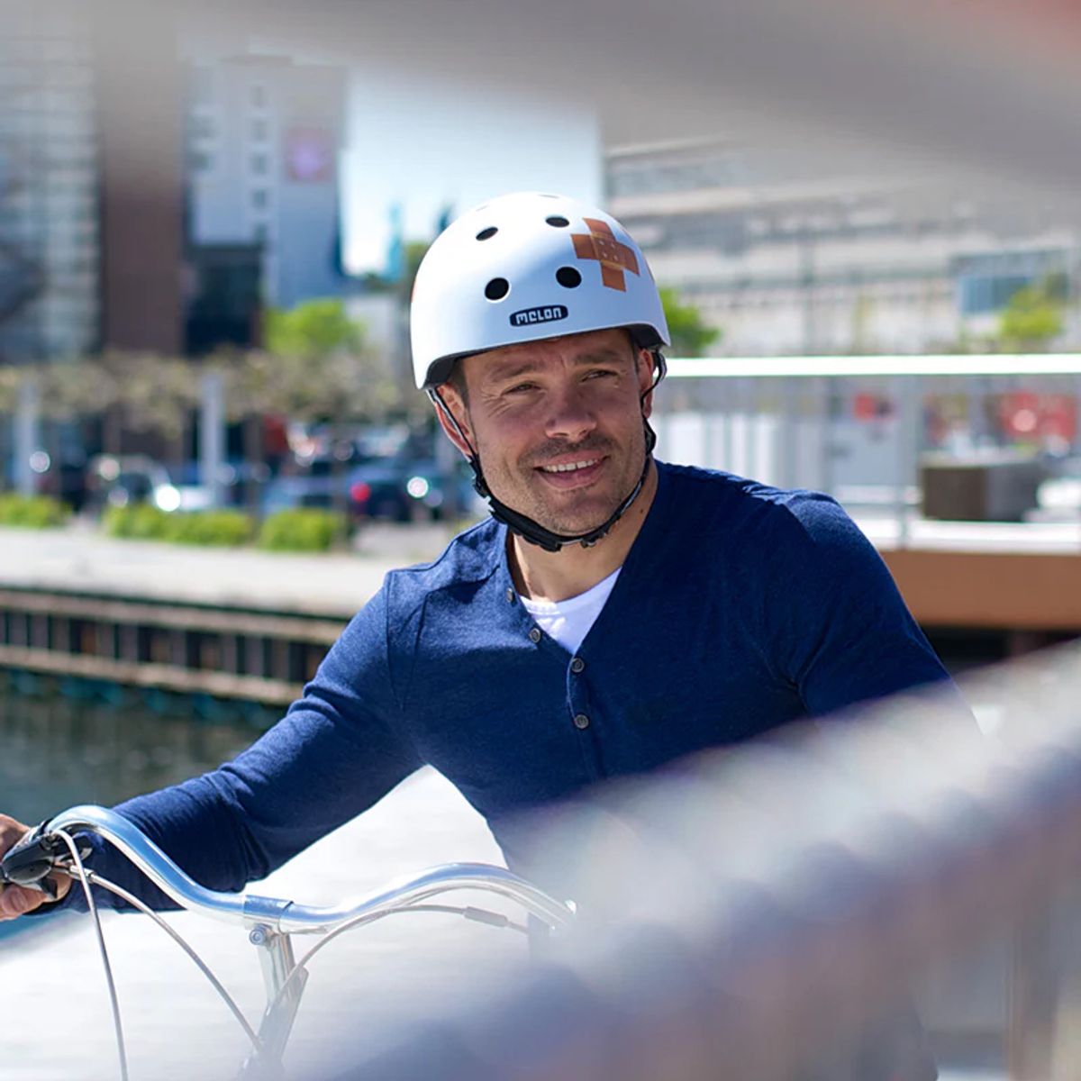 MELON - Casco Ciclismo Urbano Melon Active Plastered White ML