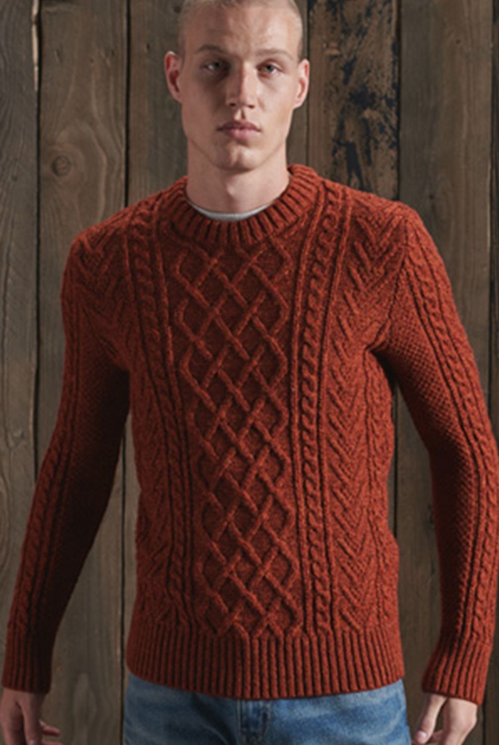 SUPERDRY - Sweater En Punto Trenzado Jacob
