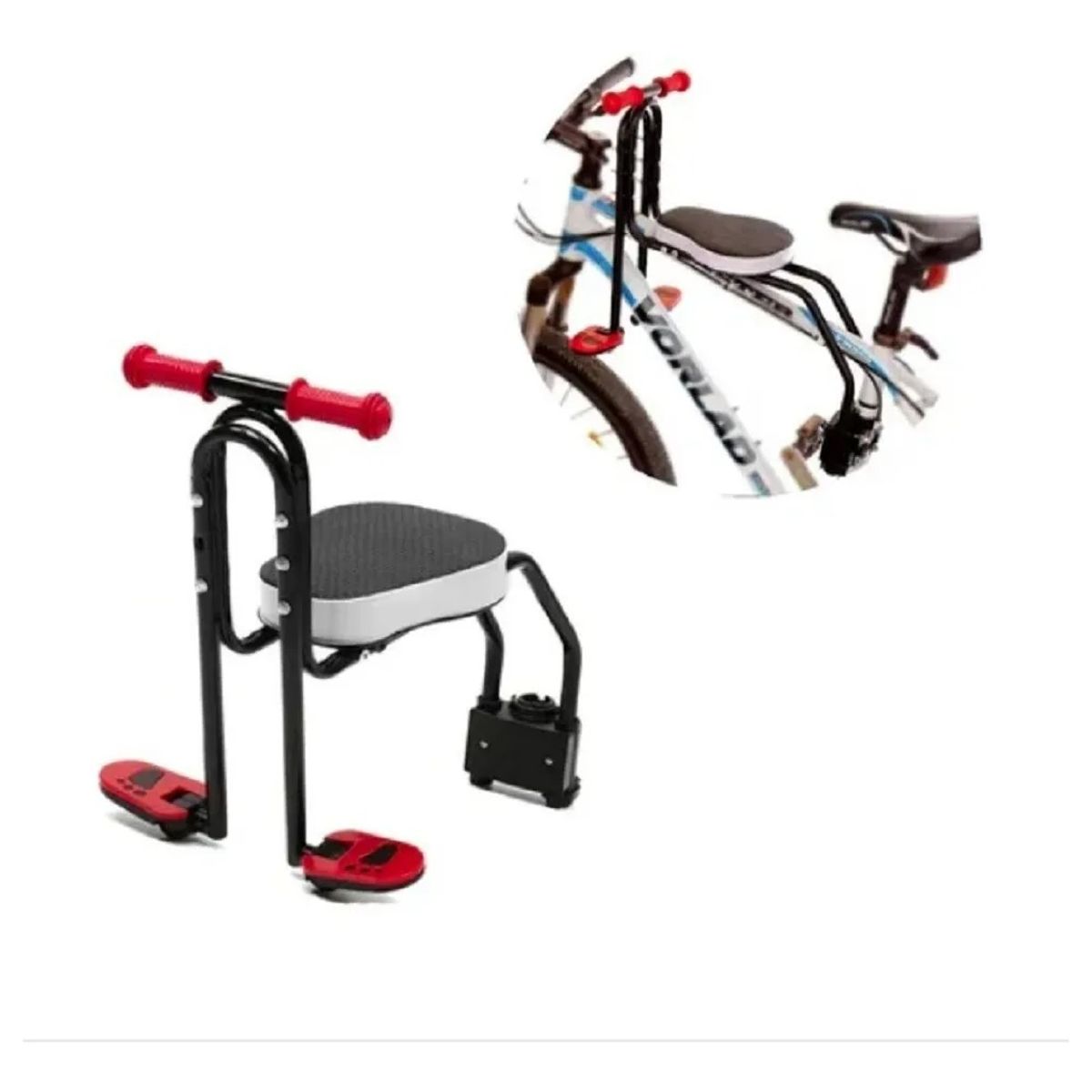 GENERICO - Silla Asiento Delantero Niños Porta Bebés Bicicleta Soporte Bici