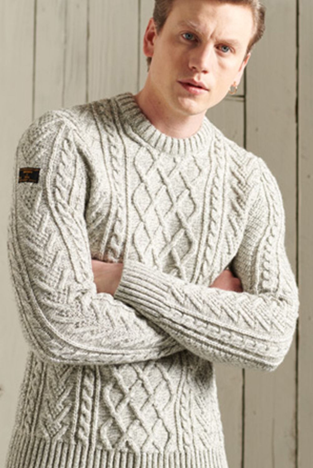 SUPERDRY - Sweater En Punto Trenzado Jacob
