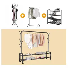 GENERICO - Perchero Rack Colgador de Ropa Armable