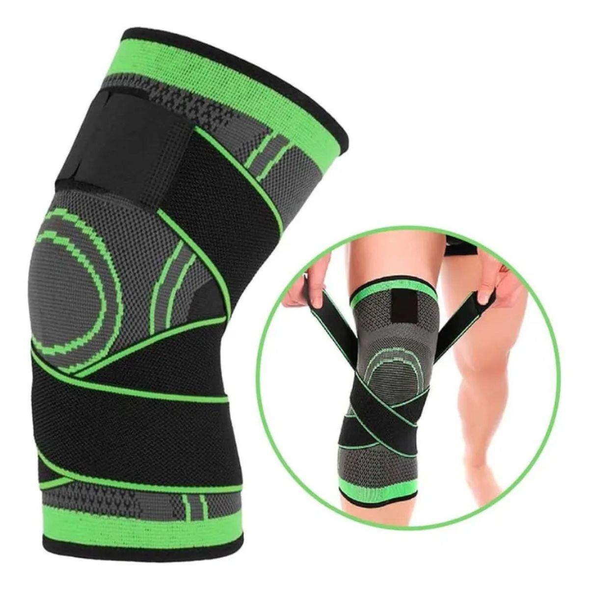 GENERICO - Venda Protectora de Rodilla Rodillera de Compresion Velcro Elastico Ajustable