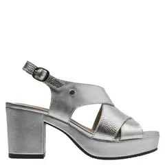 BRUNO ROSSI - Sandalia Mujer Formal Plateado