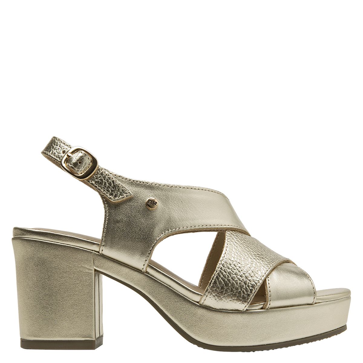 BRUNO ROSSI - Sandalia Mujer Formal Dorado