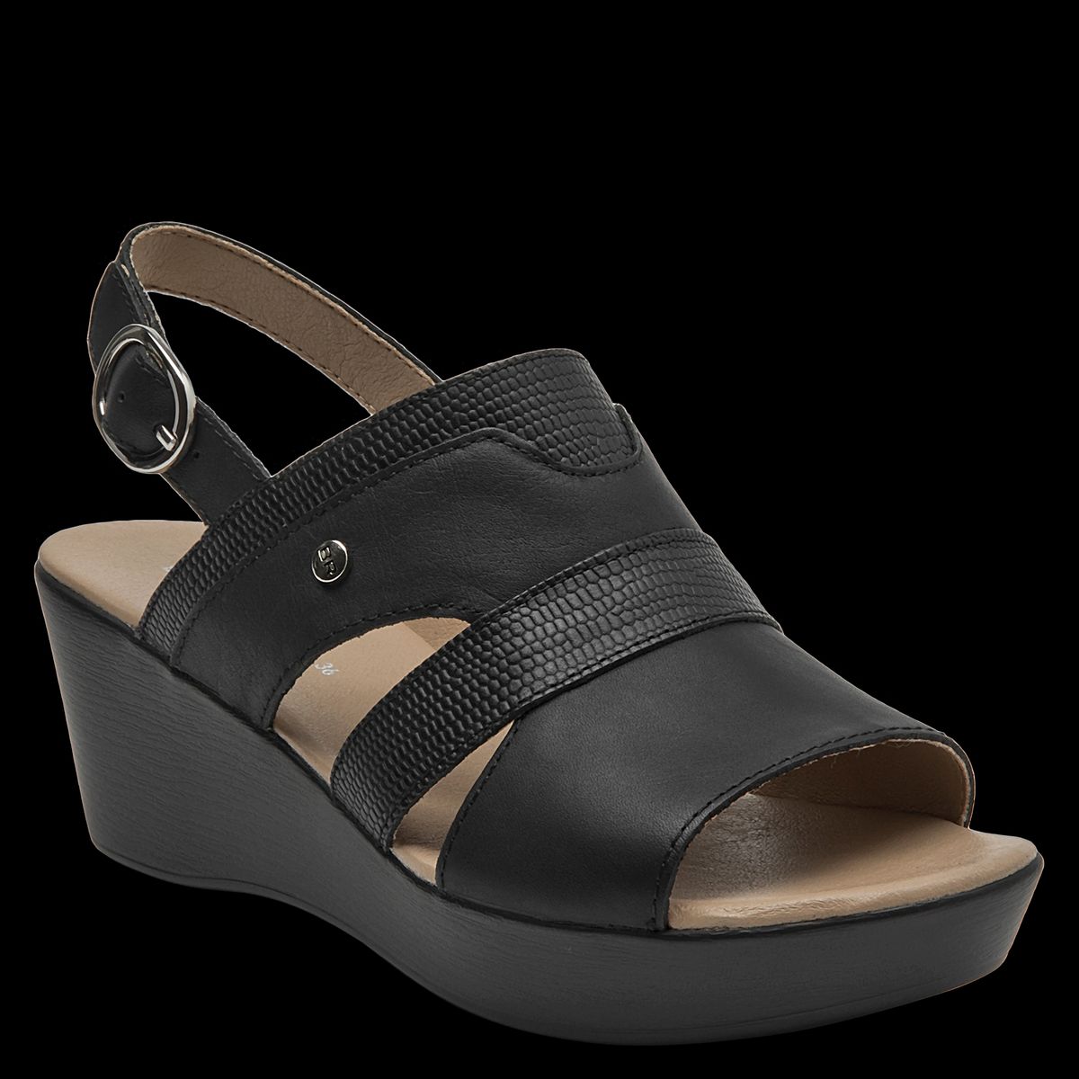 BRUNO ROSSI - Sandalia Mujer Casual Negro