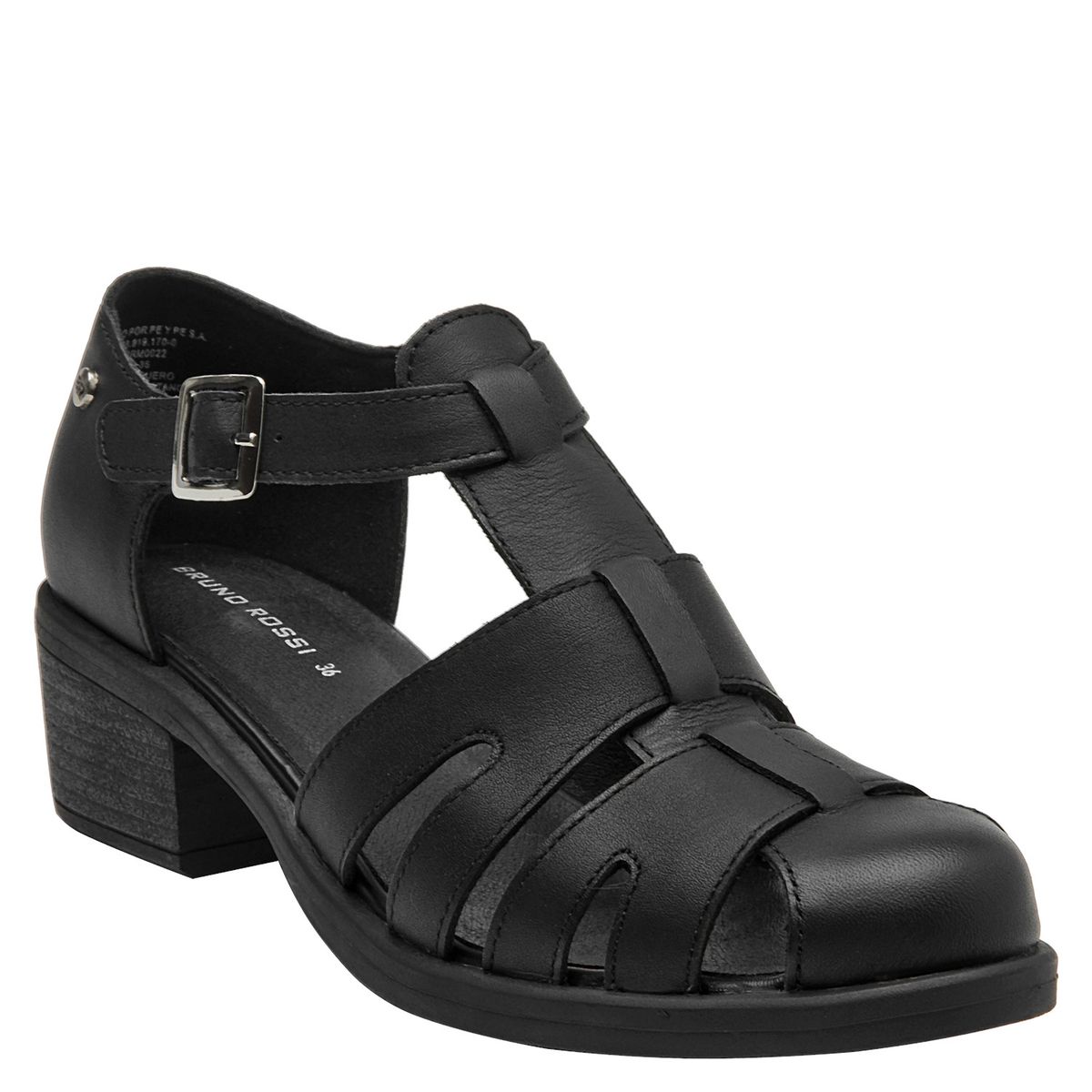 BRUNO ROSSI - Sandalia Mujer Casual Negro