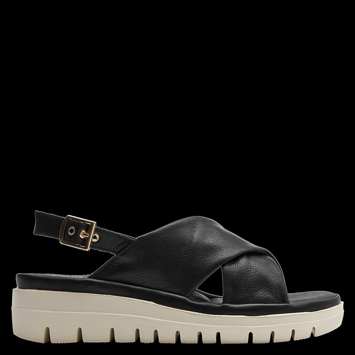 16 HRS - Sandalia Mujer Casual Negro