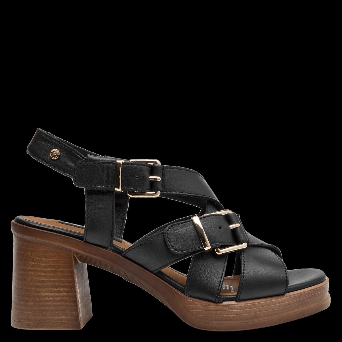 POLLINI - Sandalia Mujer Casual Negro Pollini