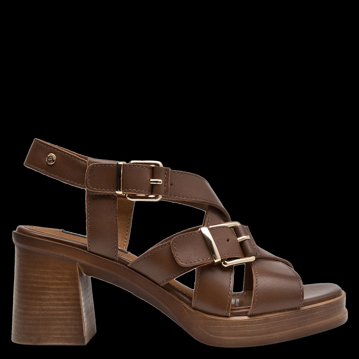 POLLINI - Sandalia Mujer Casual Marrón Pollini