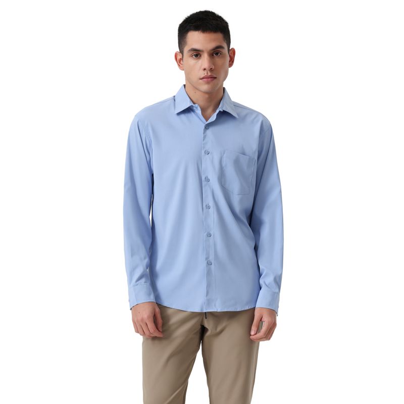 DOCKERS - Camisa Hombre Go LS Regular Fit Azul Dockers