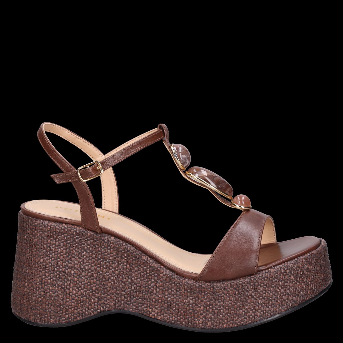 POLLINI - Sandalia Mujer Casual Marrón Pollini