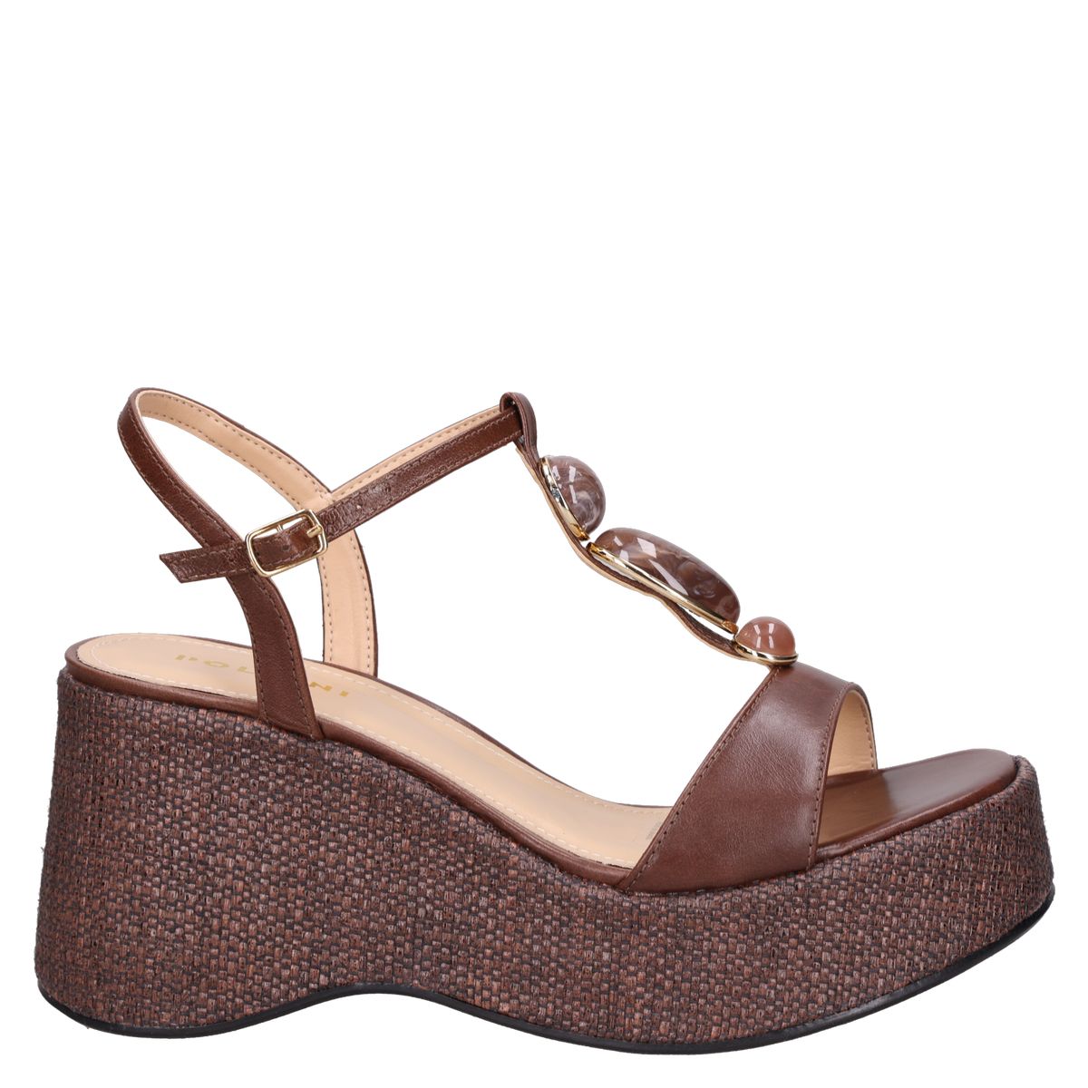 POLLINI - Sandalia Mujer Casual Marrón Pollini