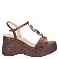 POLLINI - Sandalia Mujer Casual Marrón