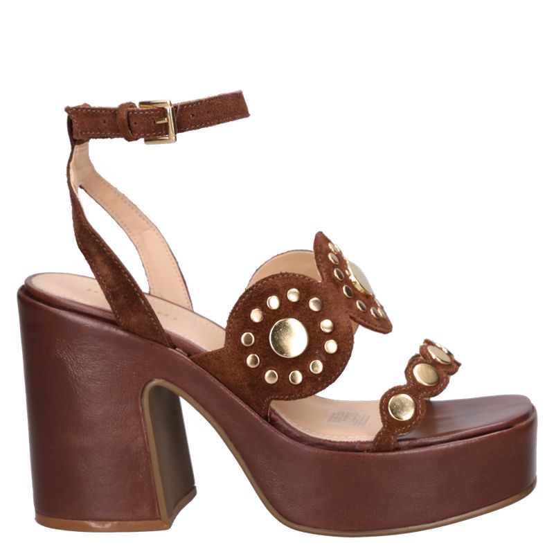 POLLINI - Sandalia Mujer Casual Marrón Pollini