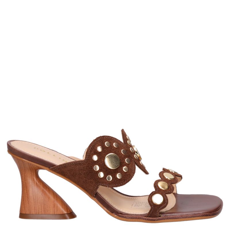 POLLINI - Sandalia Mujer Casual Marrón Pollini