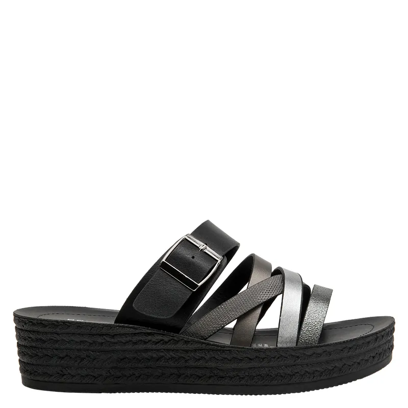 BRUNO ROSSI - Sandalia Mujer Casual Negro Bruno Rossi