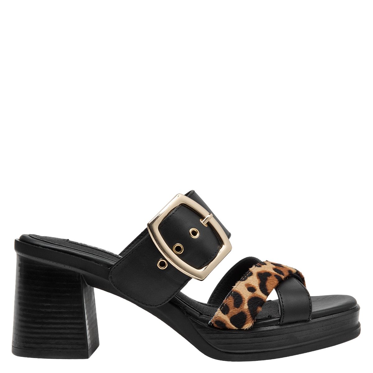 POLLINI - Sandalia Mujer Casual Negro Pollini