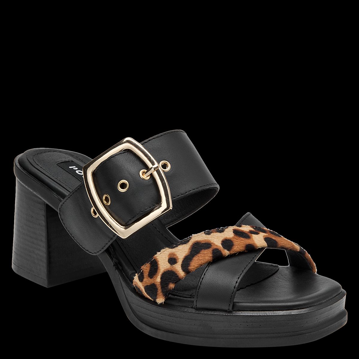 POLLINI - Sandalia Mujer Casual Negro Pollini