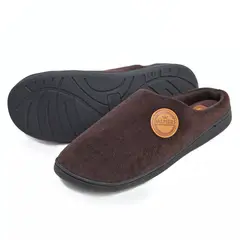 PALMERS - Pantuflas Acolchadas Zapatillas Descanso de Hombre Café Oscuro