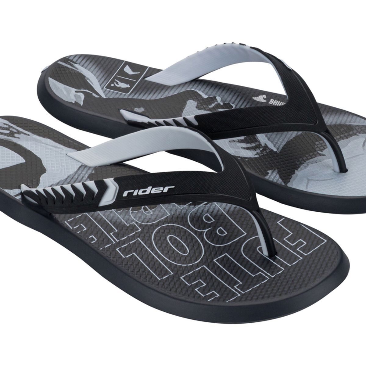 RIDER - Sandalia Hombre Negro/Gris Prime R10 Rider