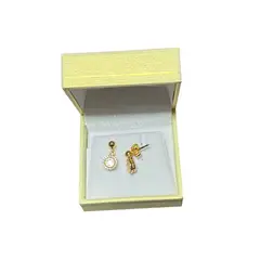 MALLORCA - Aros de enchapado en oro 18K Vaioleth Circón Blanco