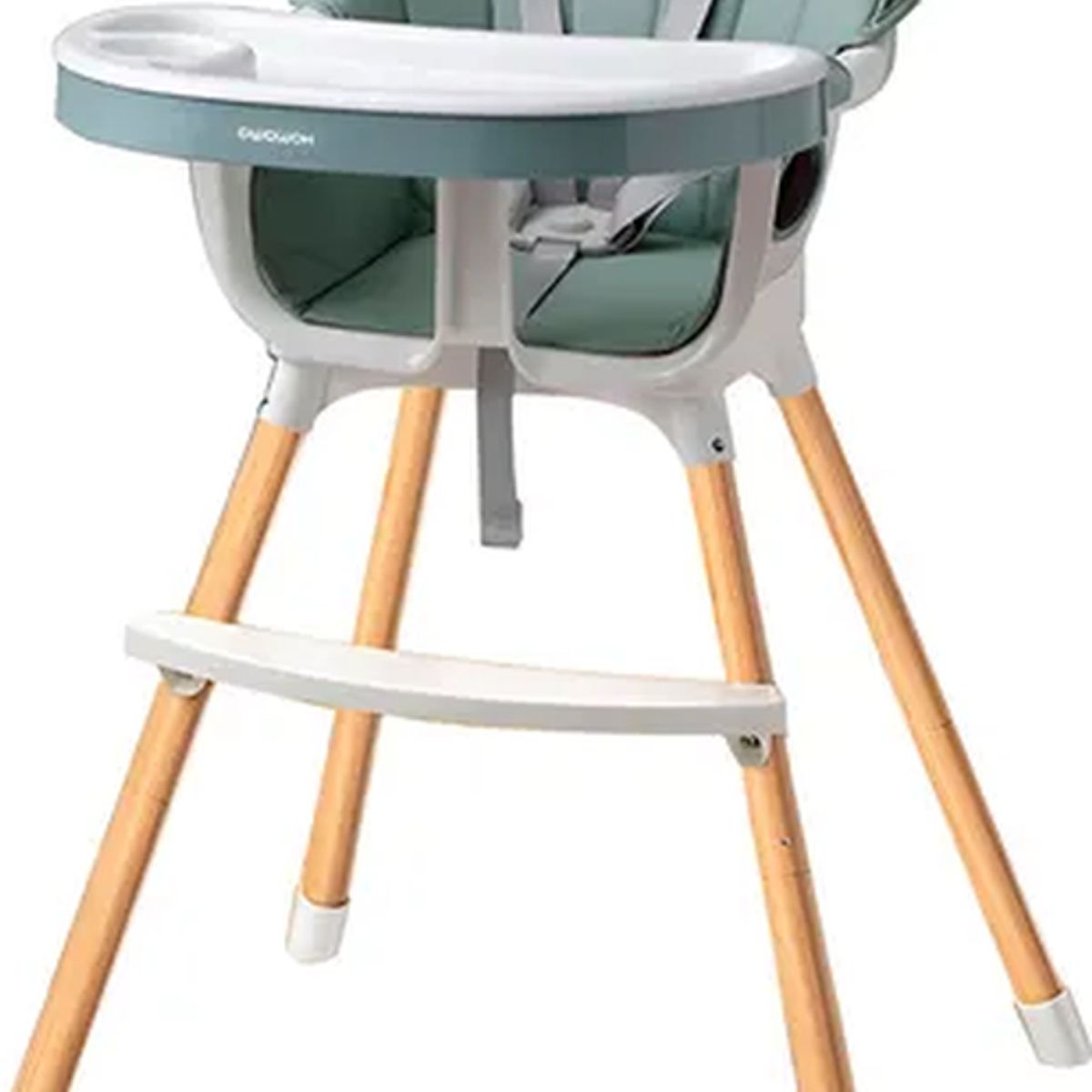 GENERICO - Silla comer 2 alturas fundas + cinturón verde musgo