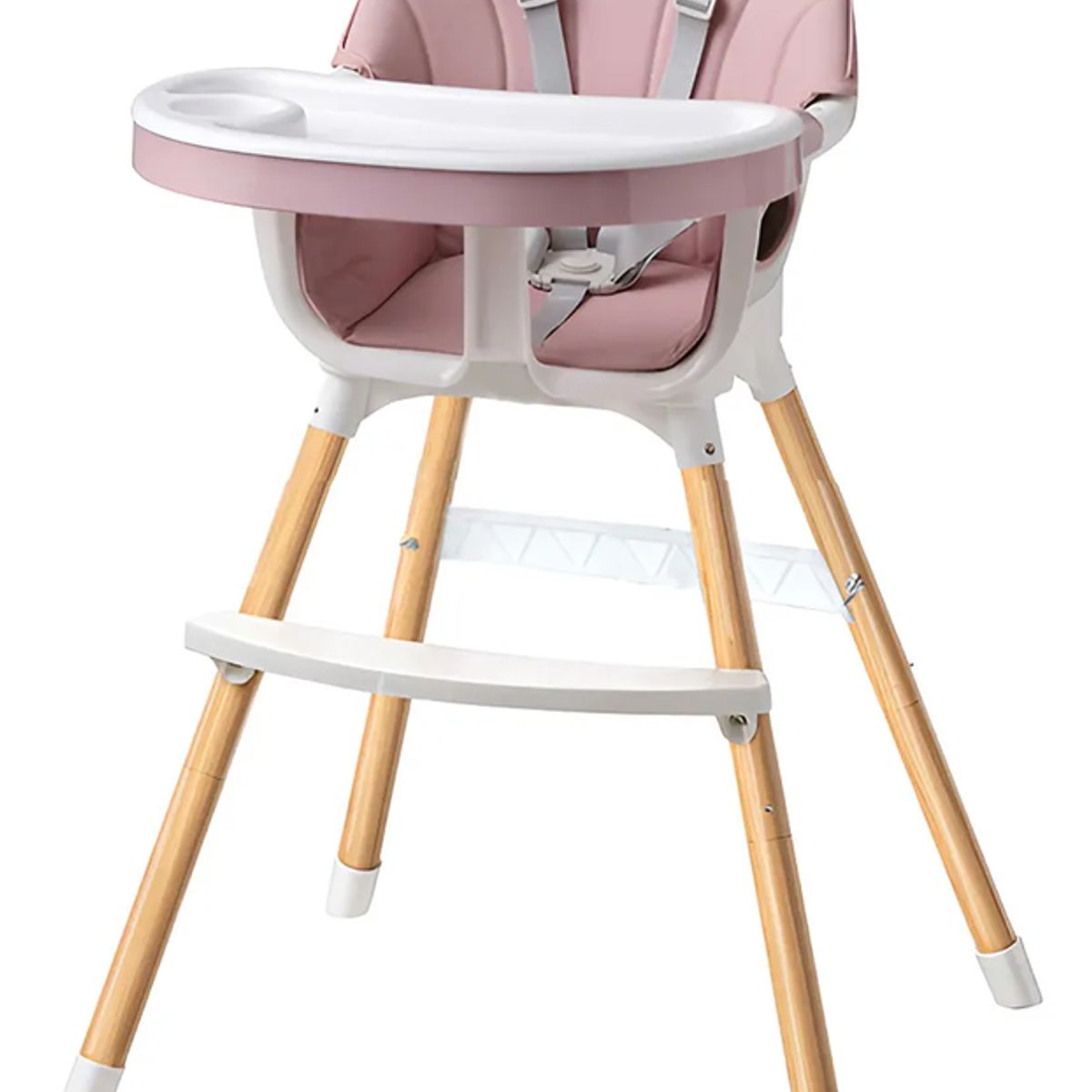 GENERICO - Silla comer 2 alturas fundas + cinturón rosa nórdico