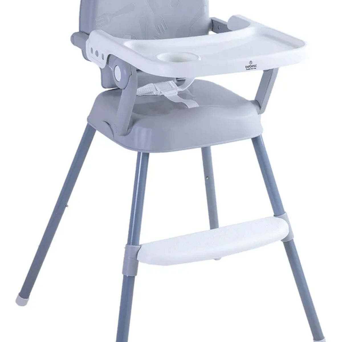 GENERICO - Silla comer portátil plegable bebé color gris