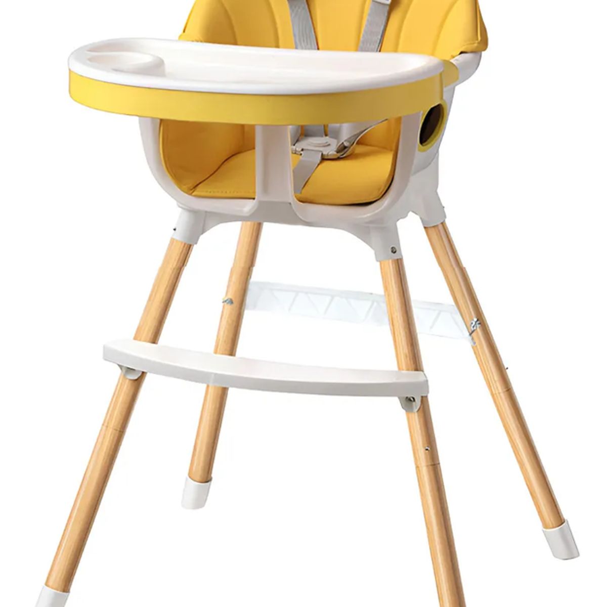 GENERICO - Silla comer 2 alturas fundas + cinturón amarillo nórdico