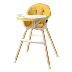 GENERICO - Silla comer 2 alturas fundas + cinturón amarillo nórdico