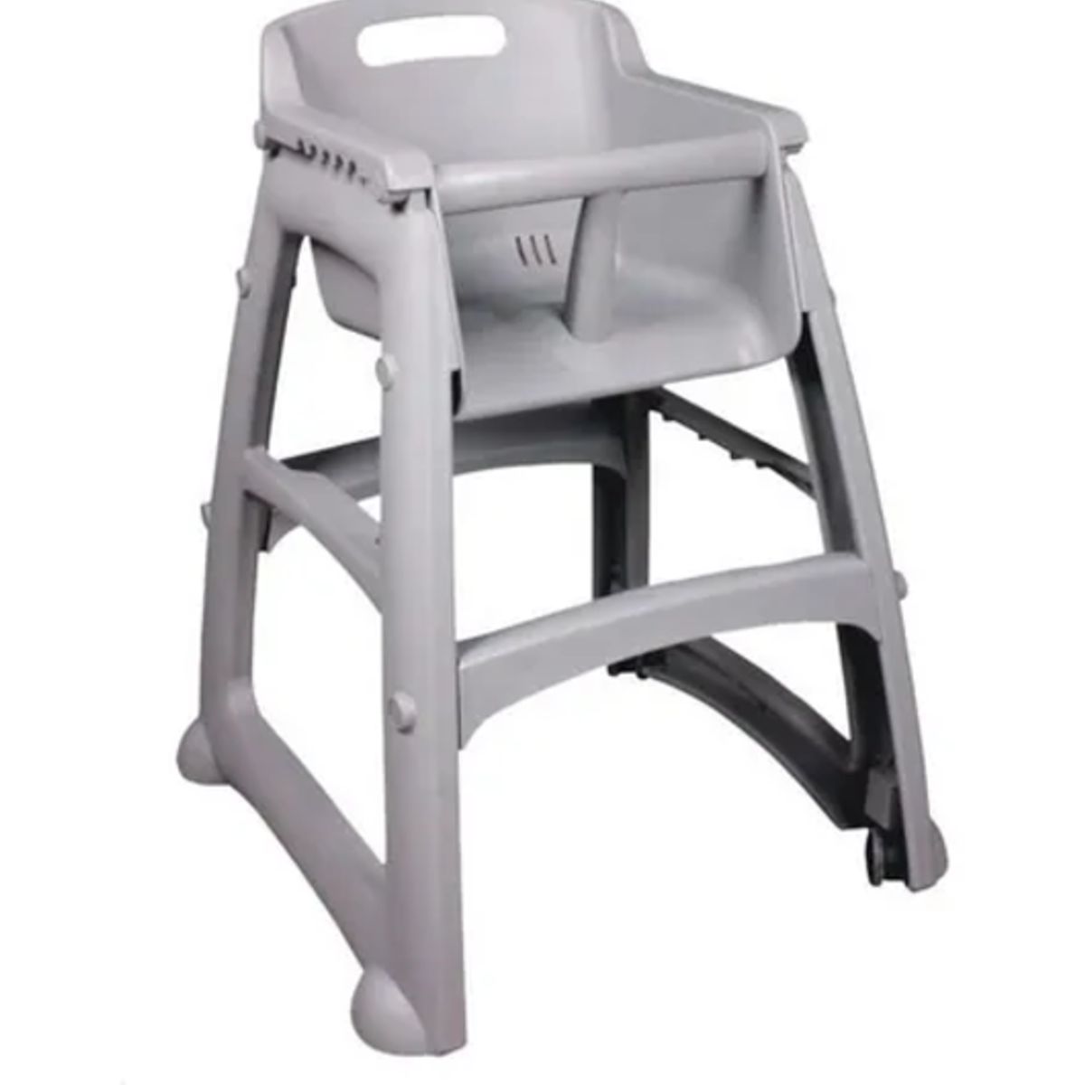 GENERICO - Silla bebé con ruedas y bandeja color gris