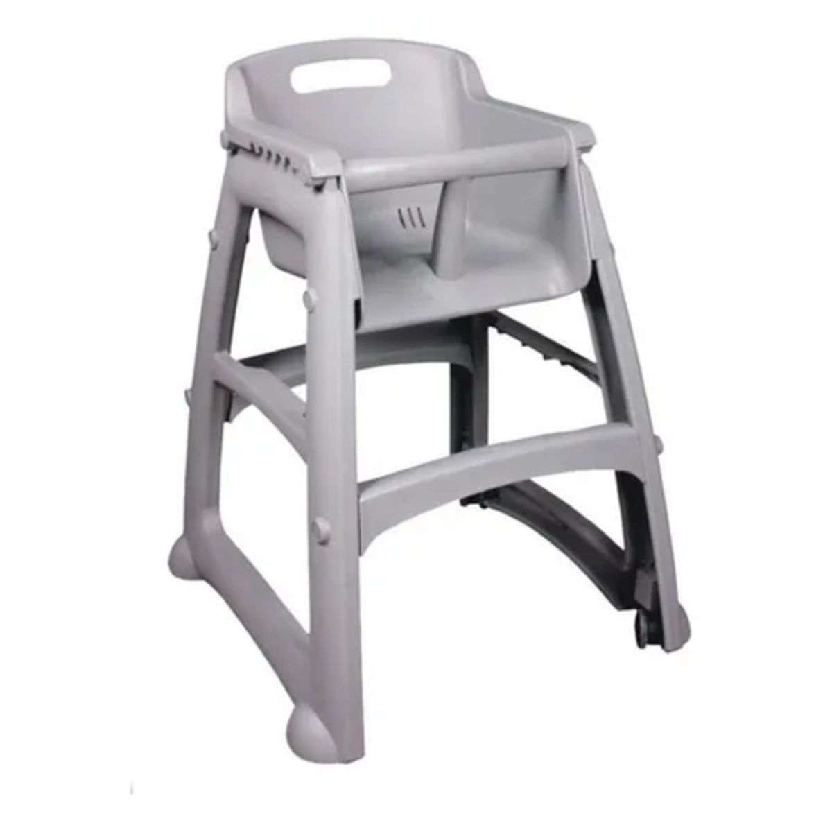 GENERICO - Silla bebé con ruedas y bandeja color gris