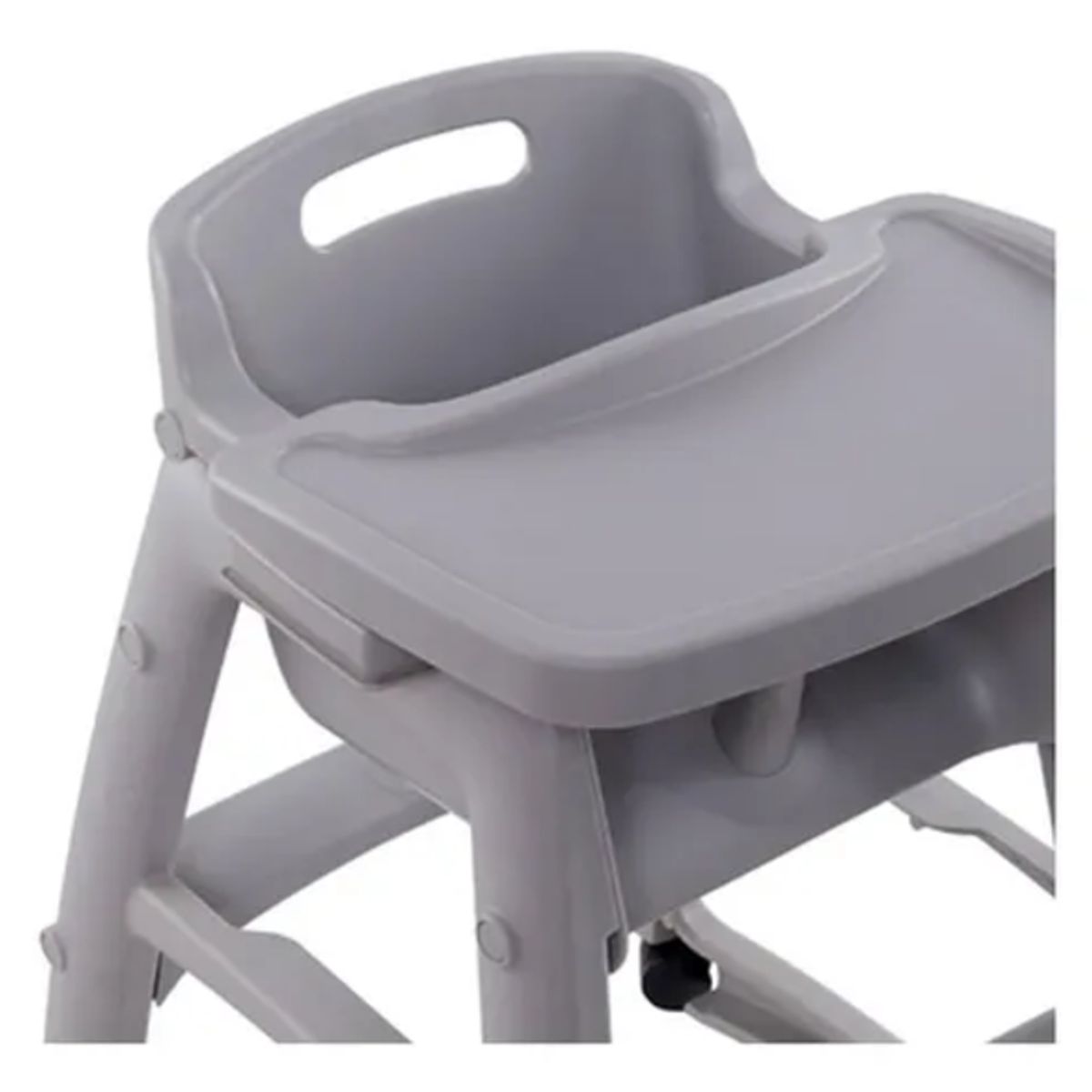 GENERICO - Silla bebé con ruedas y bandeja color gris