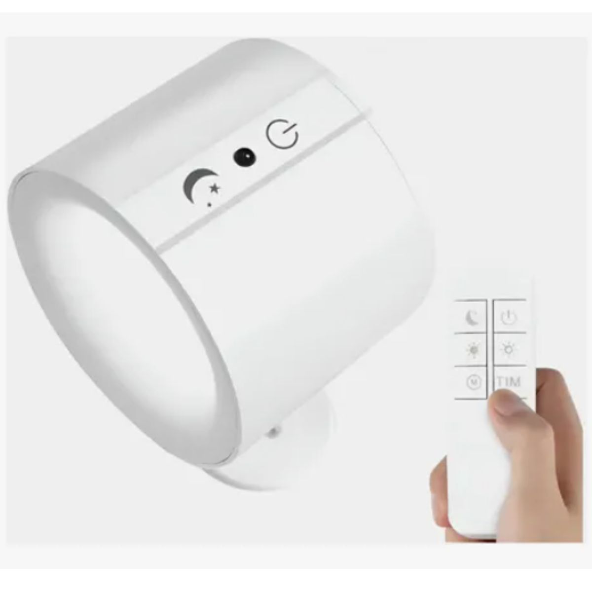 Aplique De Pared Recargable Con Doble Foco Y Control BLANCO, marca GENERICO - Foto Principal