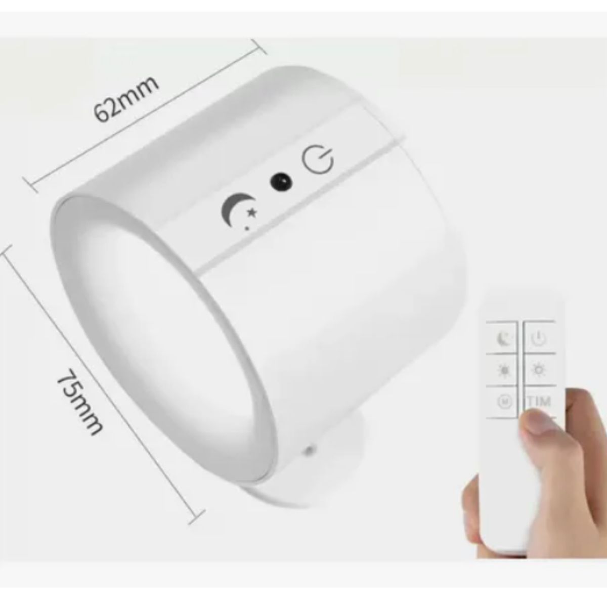 Aplique De Pared Recargable Con Doble Foco Y Control BLANCO, marca GENERICO - Foto 2