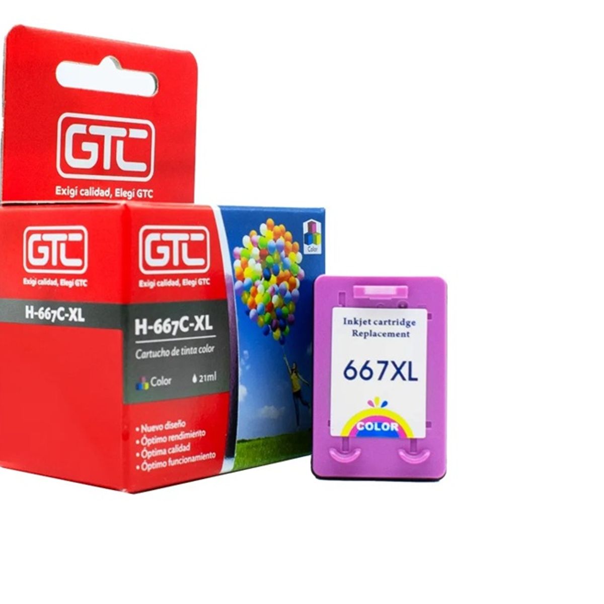 GENERICO - Tinta 667xl Tricolor Compatible con 1275-2375-2775-6475