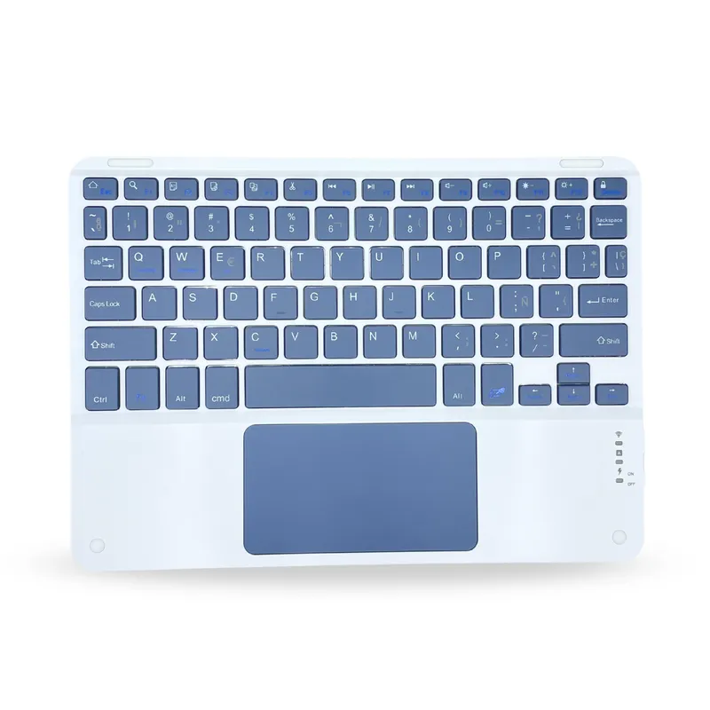 GENERICO - Teclado TouchPad 10 " Bluetooth Para Tablet iPad letra Ñ - Morado Oscu