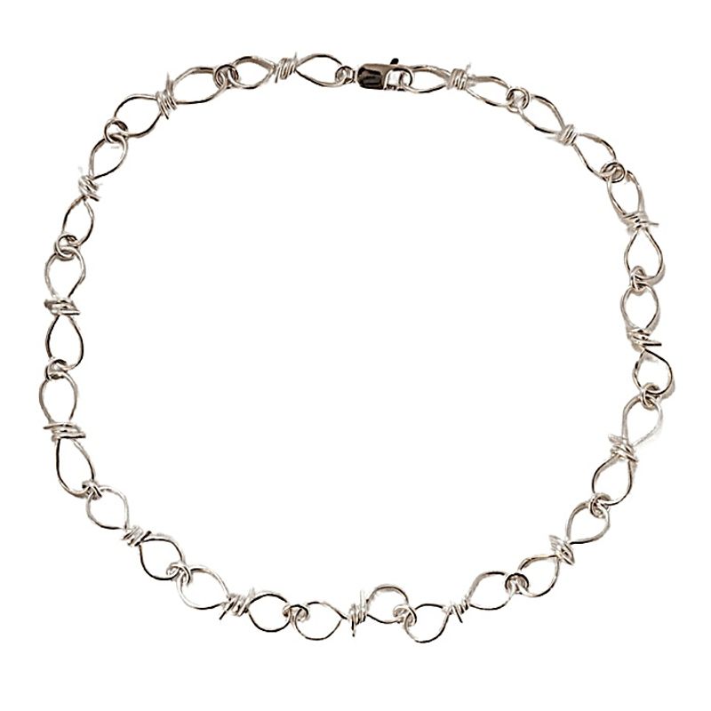 JOYAS MYTOKE - Cadena Collar Alambre Puas Plata 980 Unisex