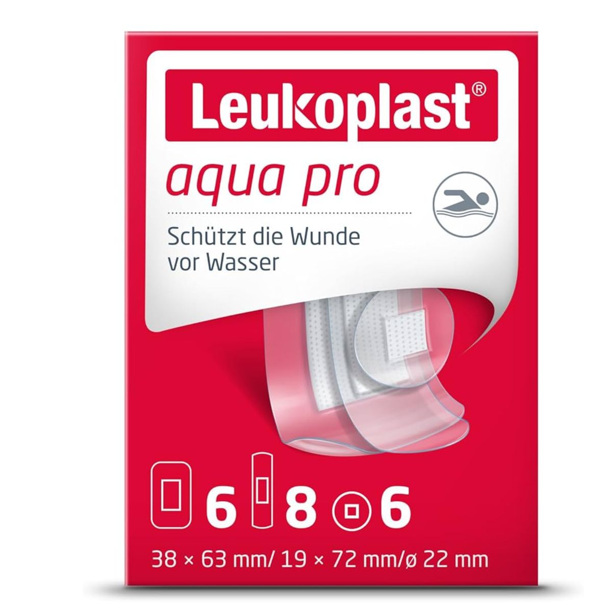 BSN MEDICAL - Parche Curita Leukoplast Aquapro 3 Medidas Caja 20 Unidades