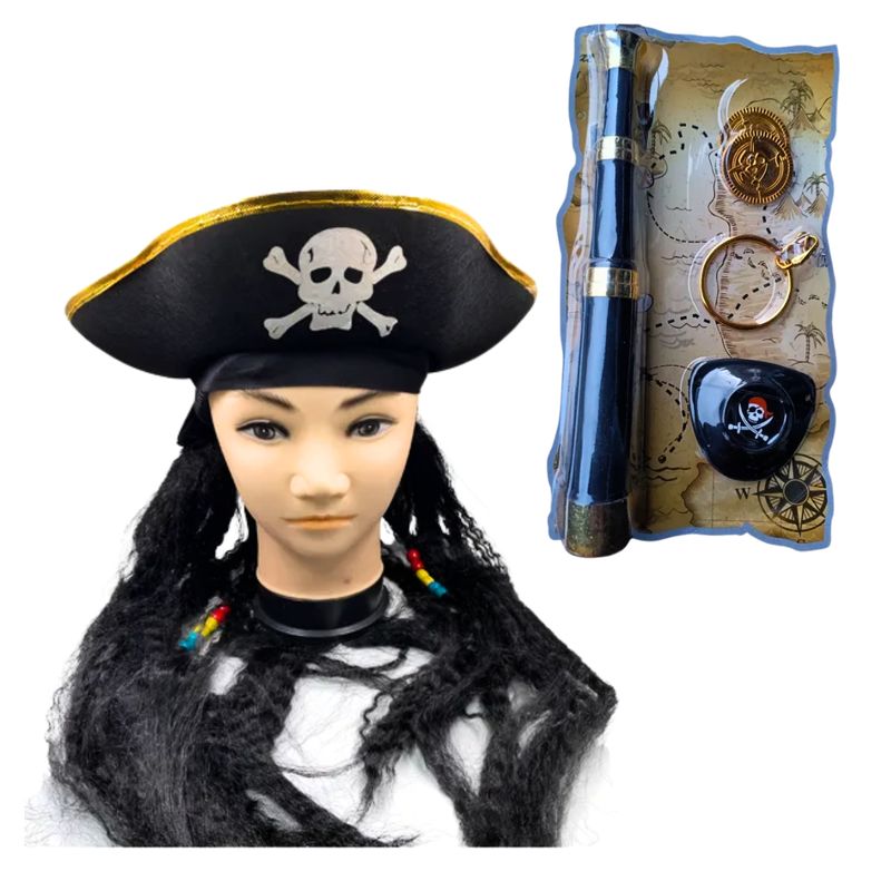 EKOL TACTICA MILITAR - Accesorios Disfraz Pirata Juvenil / Adulto Halloween 2025