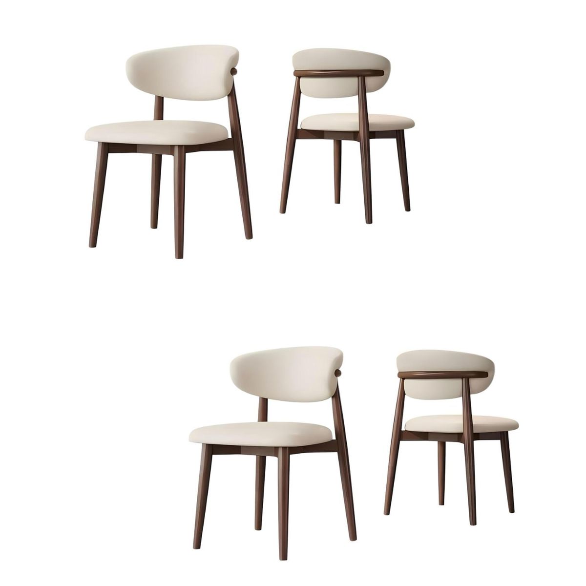 LUBABYCAS - Pack 4 Sillas de Comedor Madera Café Ankara Lubabycas