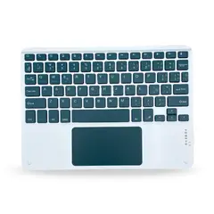 GENERICO - Teclado TouchPad 12 " Bluetooth Para Tablet iPad letra Ñ - Verde Oscur