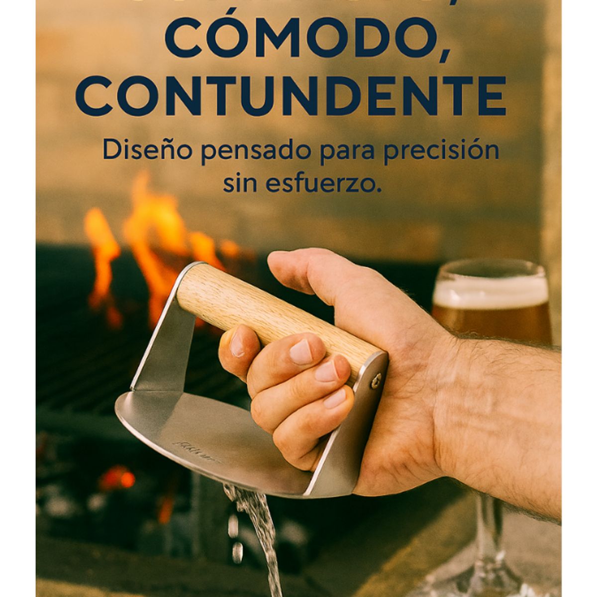 COMPUTECH - Prensa Hamburguesa Smash Acero Inoxidable Smasher Burger