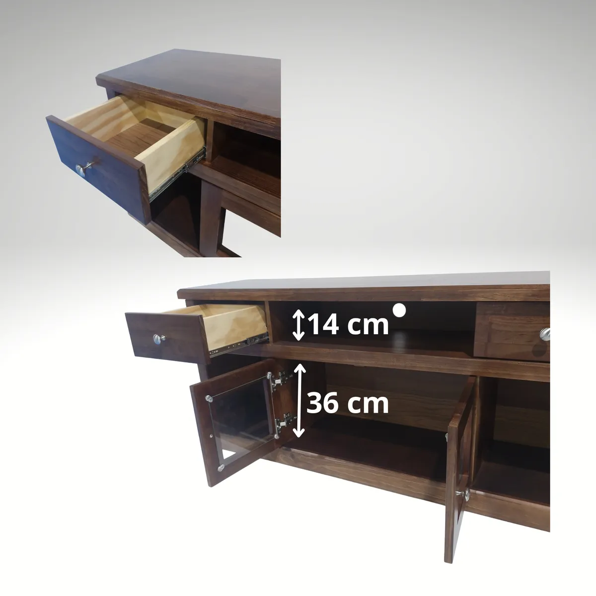 MUEBLES DURAN - Rack TV Madera - Marsella