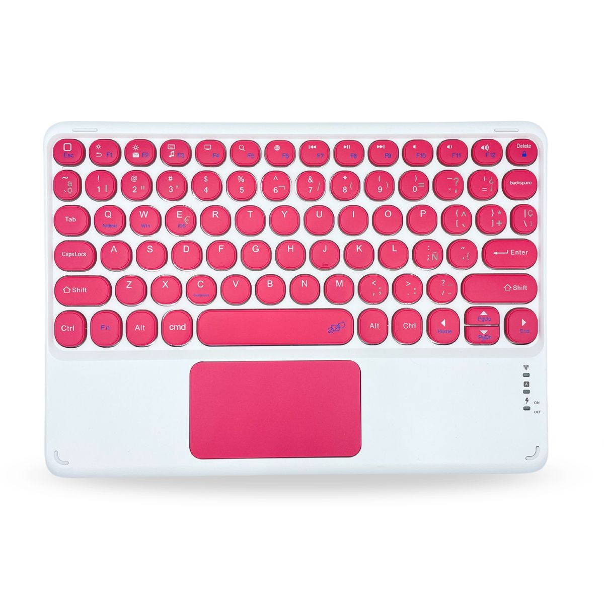 GENERICO - Teclado 2.0 TouchPad 10 " Bluetooth Para Tablet iPad letra Ñ - Sandía