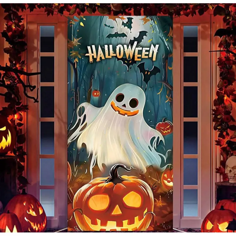 GENERICO - Funda De Puerta Halloween Elasticada  Adorno De Halloween