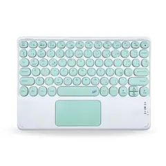 GENERICO - Teclado 2.0 TouchPad 10 " Bluetooth Para Tablet iPad letra Ñ - Verde M