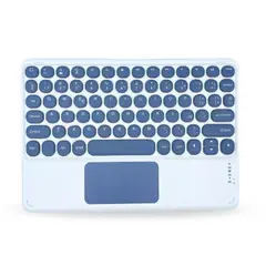 GENERICO - Teclado 2.0 TouchPad 10 " Bluetooth Para Tablet iPad letra Ñ -Morado O