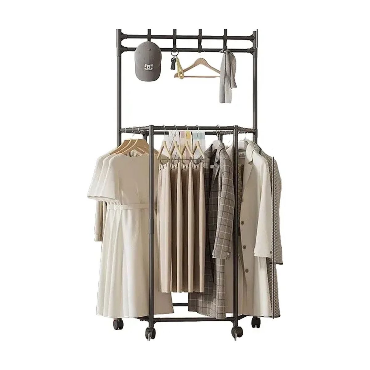 GENERICO - Perchero Metálico Giratorio Closet Exhibición Organizador